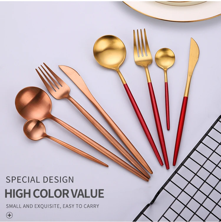 Hot Sale Stainless Steel 304 Portugal Cutipol Matte Gold Plated Black