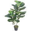 Wholesale artificial Bonsai Tree Plastic Ficus Lyrata Fiddle Leaf Plant