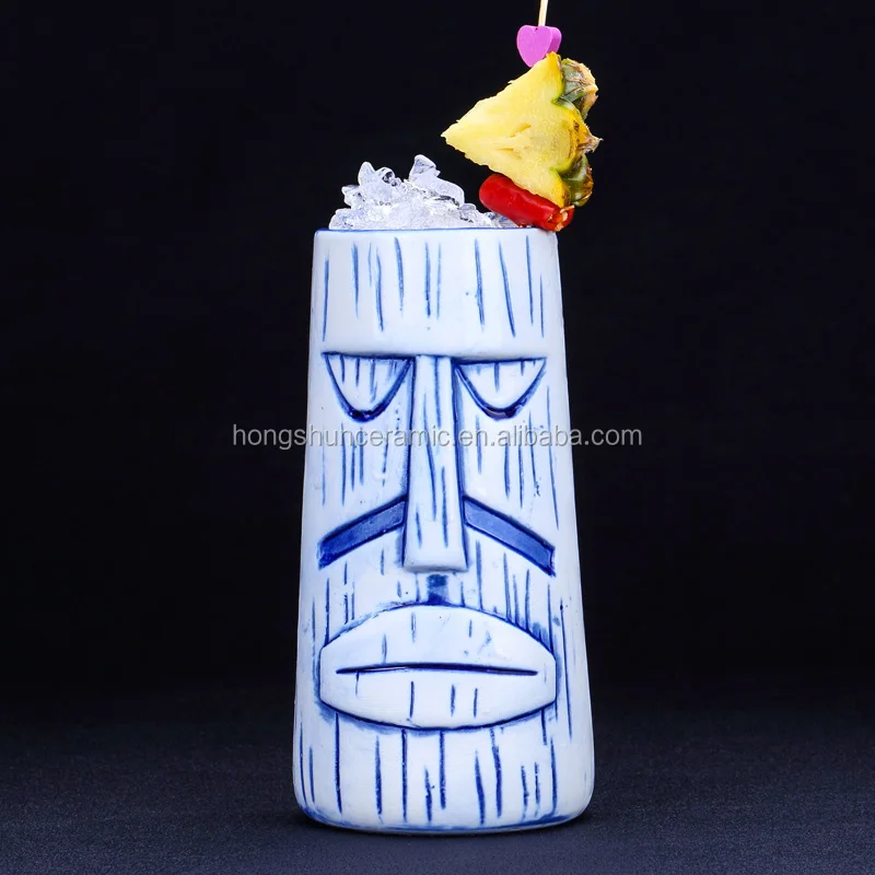 Hot sales Snow Man Hawaii Tiki Mugs Cocktail Football Cup Beer Beverage Mug Wine Mug Ceramic Tiki Mugs