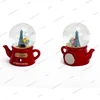 French souvenir mini resin fridge magnet snow globe customized paris magnetic snow ball with strong magnet