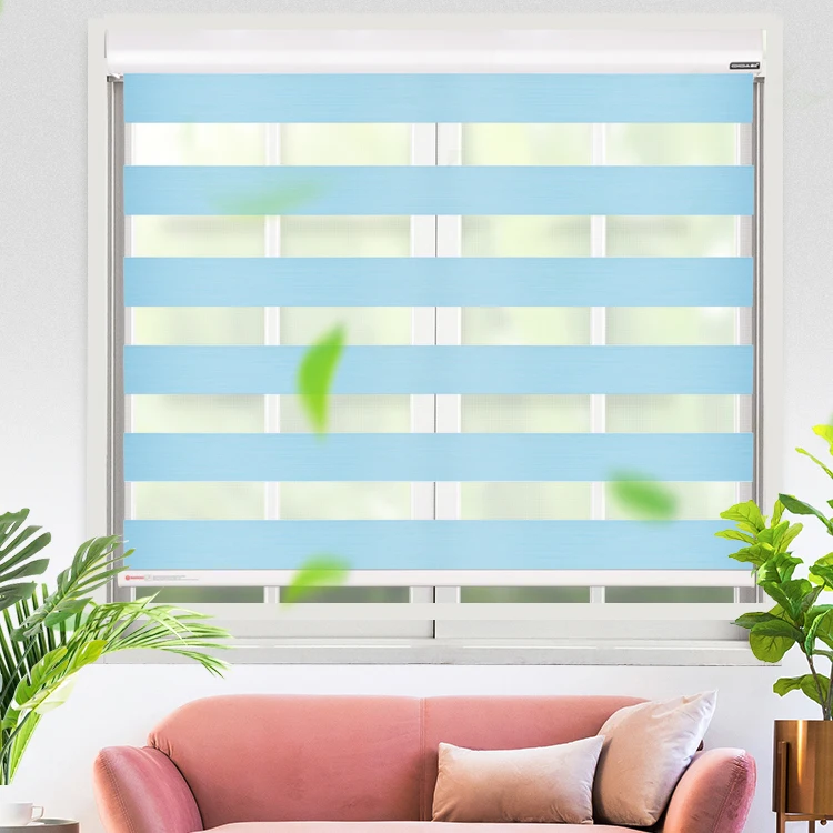 Automatic Blackout Fabric Blinds Inside Window Zebra Windows Blinds For