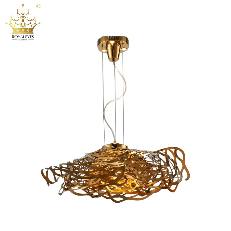 Nordic home modern stainless steel pendant lamp lights gold bedroom living room chandelier luxury