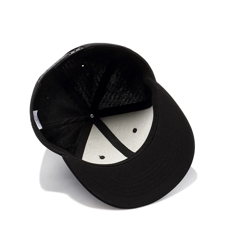 Custom Flat Brim Snapback Hats With 3D Embroidery Logos Hip Hop Snap Back Caps