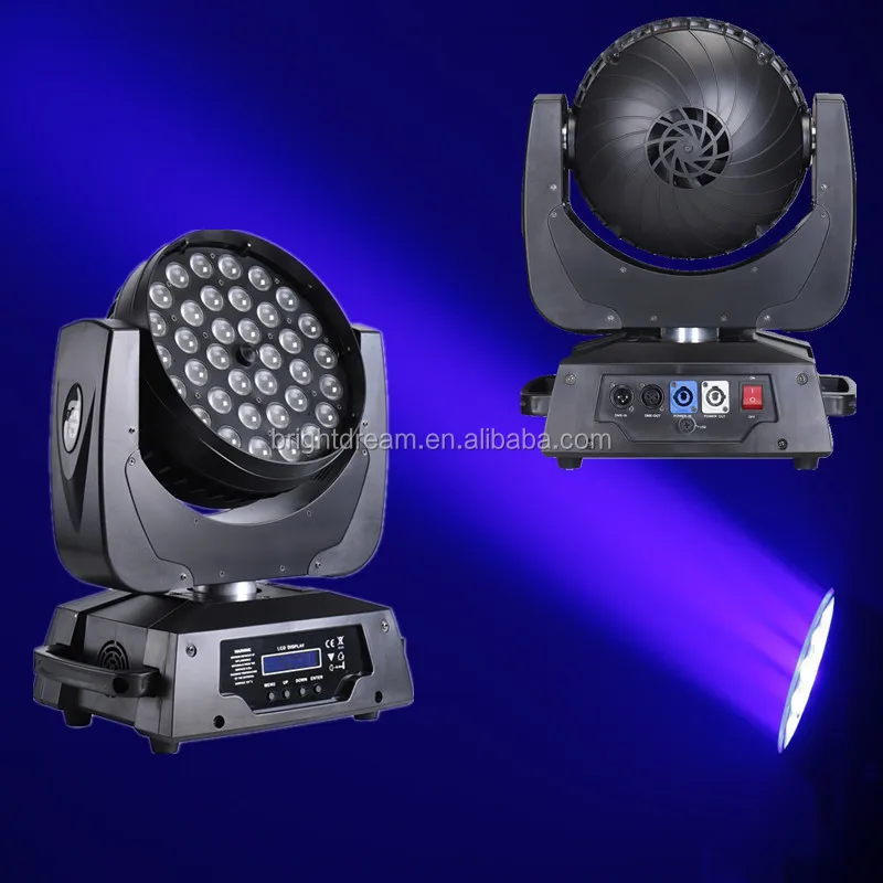 Dmx Led Stage Lighting 36x10W 4 IN 1 RGBW Led Move Head Wash Zoom