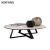 Modern round wooden marble dining table living room furniture design tea table for sale