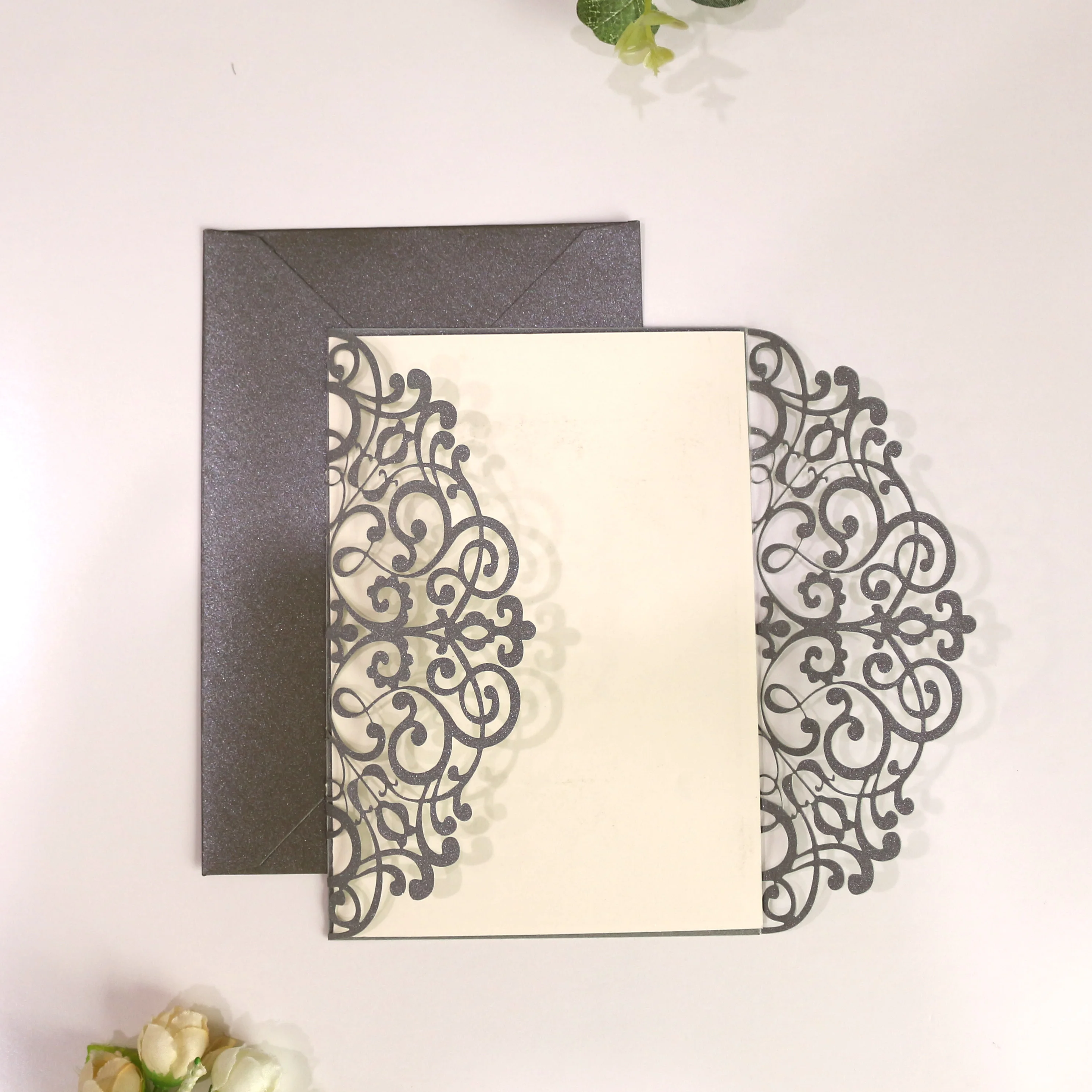 Cheap Laser Cut Wedding Invitations With Blank Printable Cards And Envelopes For Wedding