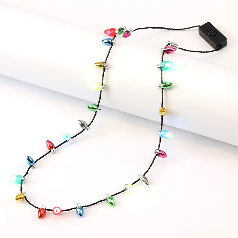2021 Kids Christmas Party Favors Necklace Led Light Led Light Up