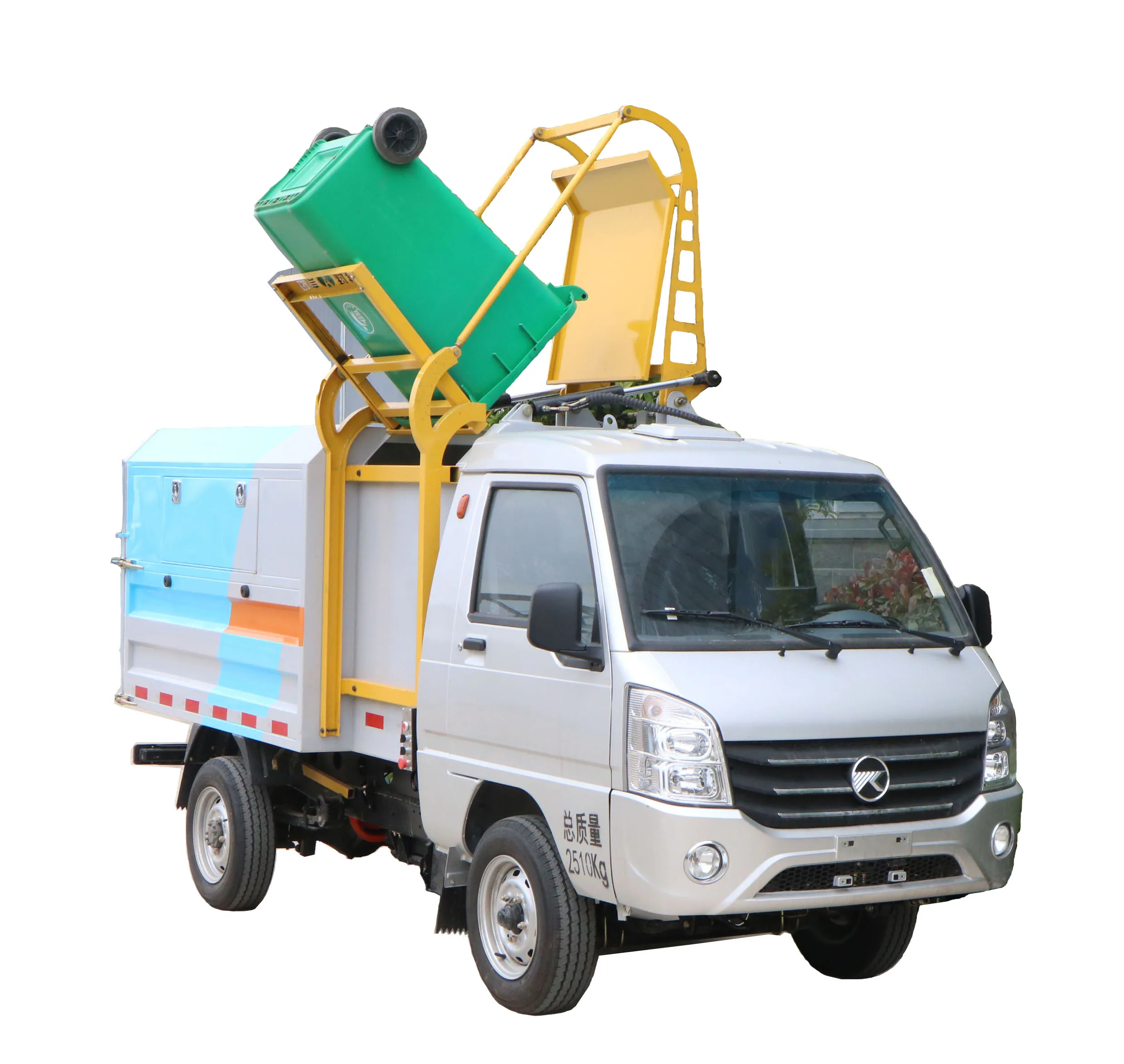 Battery Type Hydraulic Cylinder Lifting Garbage Truck With Ce