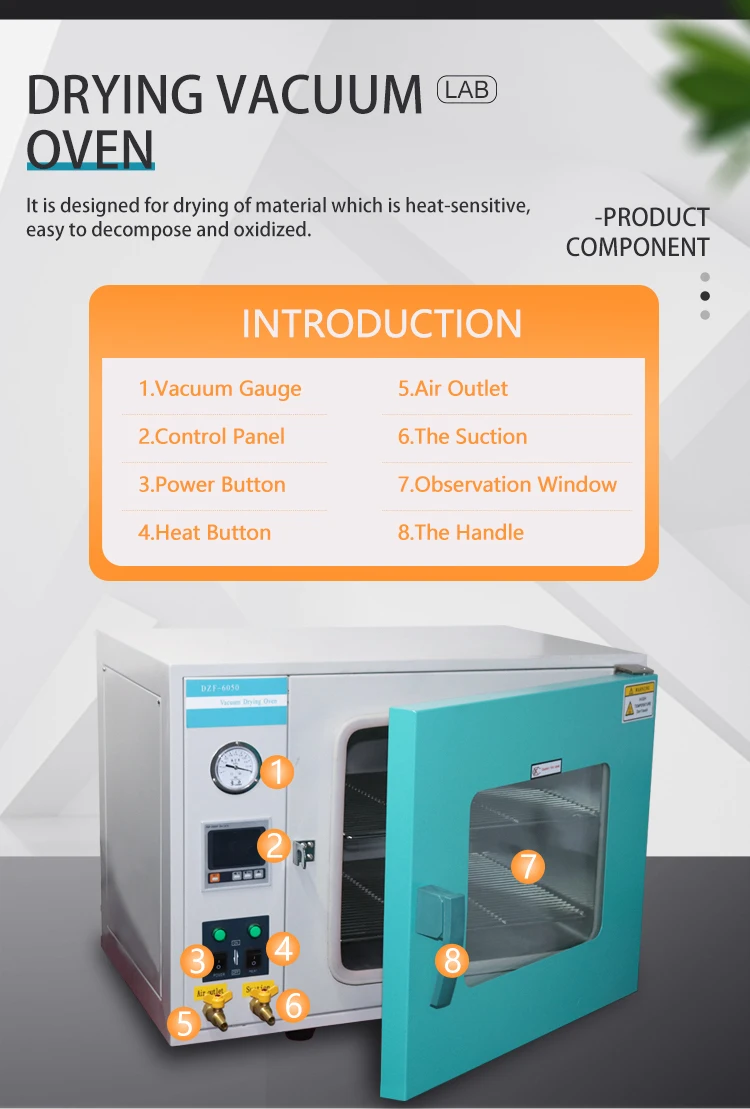 lab small vacuum drying oven microwave vacuum drying machine