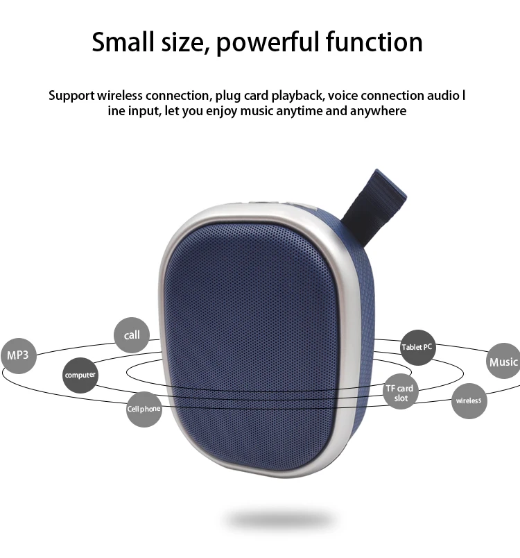 Factory low-cost direct selling BT 5.0 Portable Outdoor Mini speaker True Wireless TWS Blue Waterproof speaker - ANKUX.COM