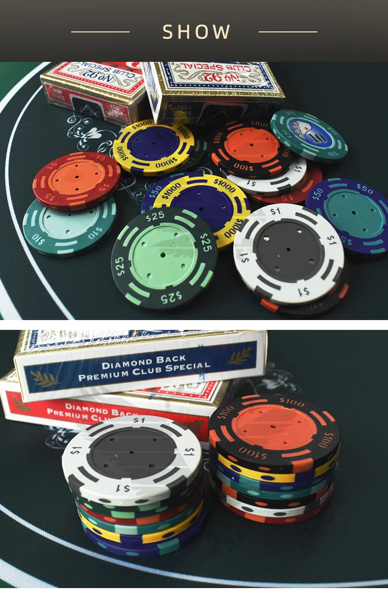 Yh Beste Verkauf Custom Aufkleber Poker Chips Casino Rfid Uv Luxus