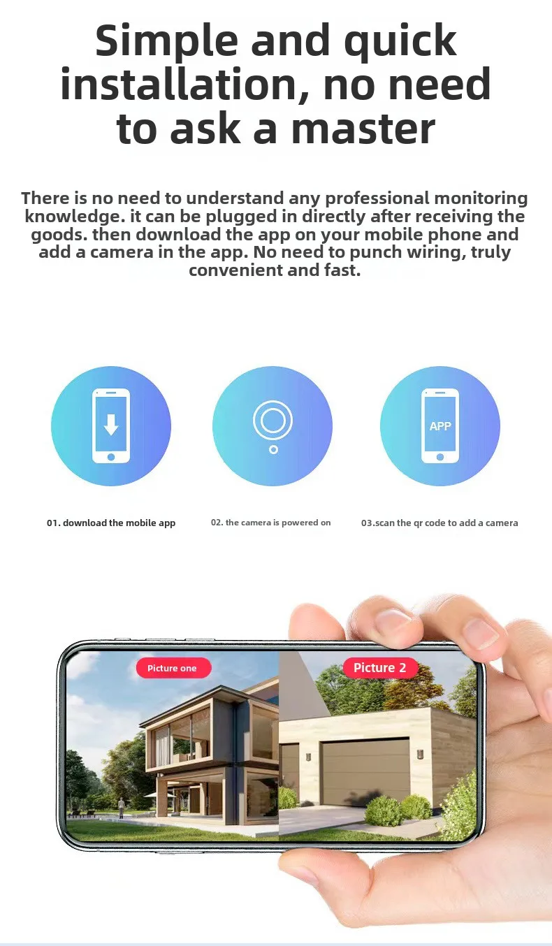 Cloudbirds V360pro Outdoor Garden Security Camera 2.8mm CMOS with Wide Angle Mobile Multi-Synchroniz View Cloud Voice Alarm Push