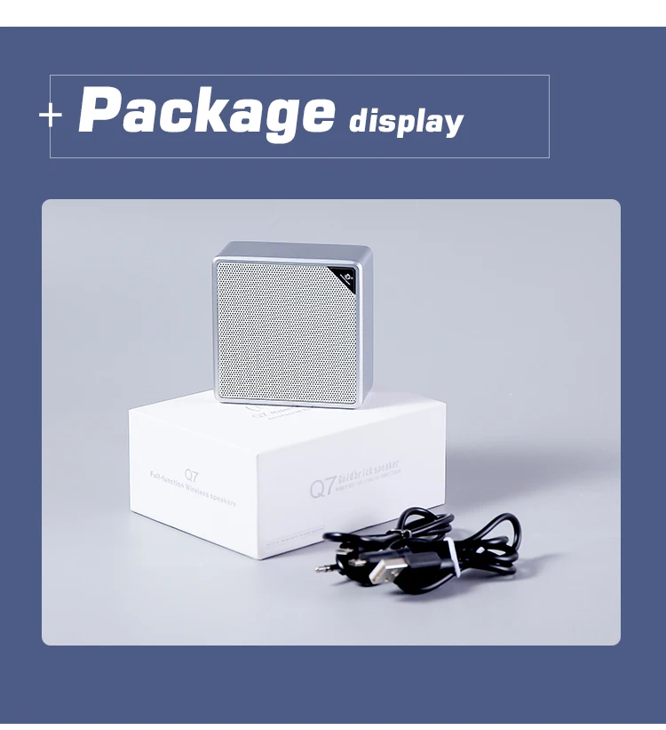 Q7 mini speaker blue tooth support TWS TF FM radio 1.5 inch subwoofer - ANKUX.COM