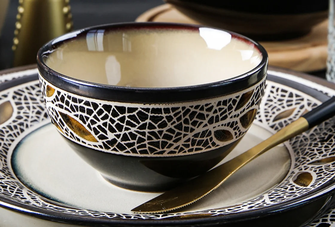 2020 Ceramic Luxury Serving Noodle Bowl Japanese Plates And Bowls Buy