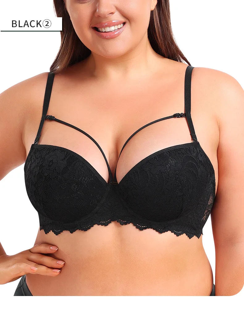 Wholesale Cross-Border Plus Size Underwear Anti-Sagging Adjusted-Straps Bra Breathable Steel Ring Large Cup for Small