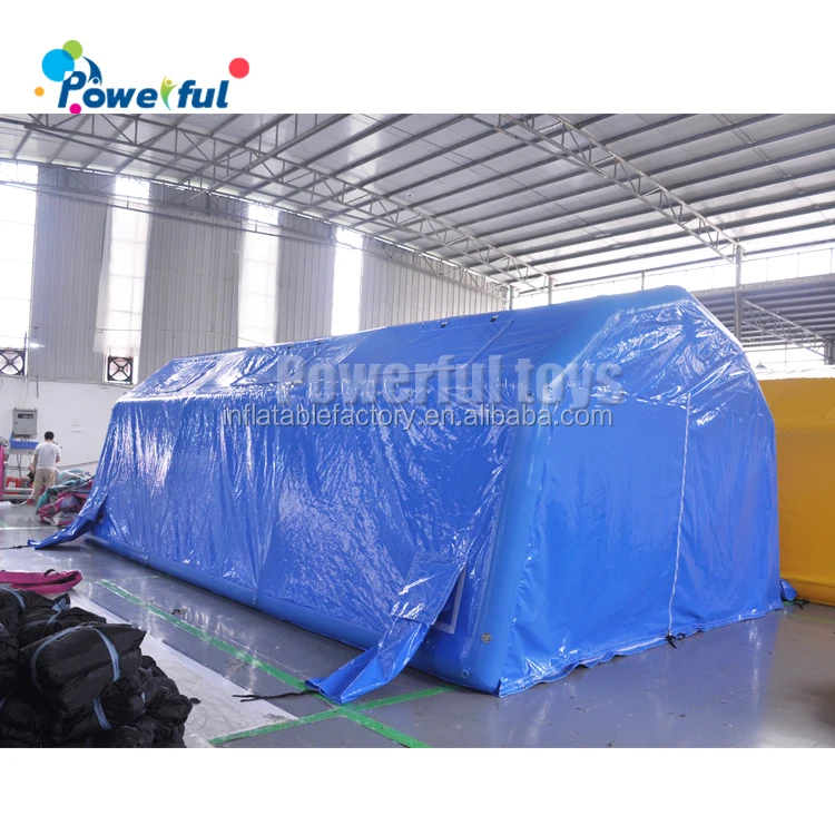 Blue color air inflatable tent army inflatable tent