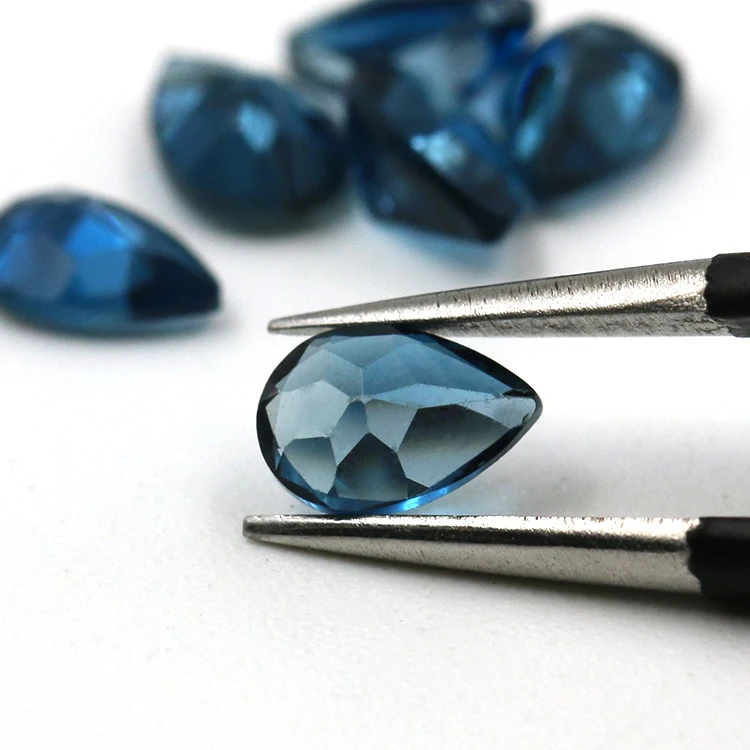 Wholesale Natural Pear London Blue Topaz Price Per Carat Buy London