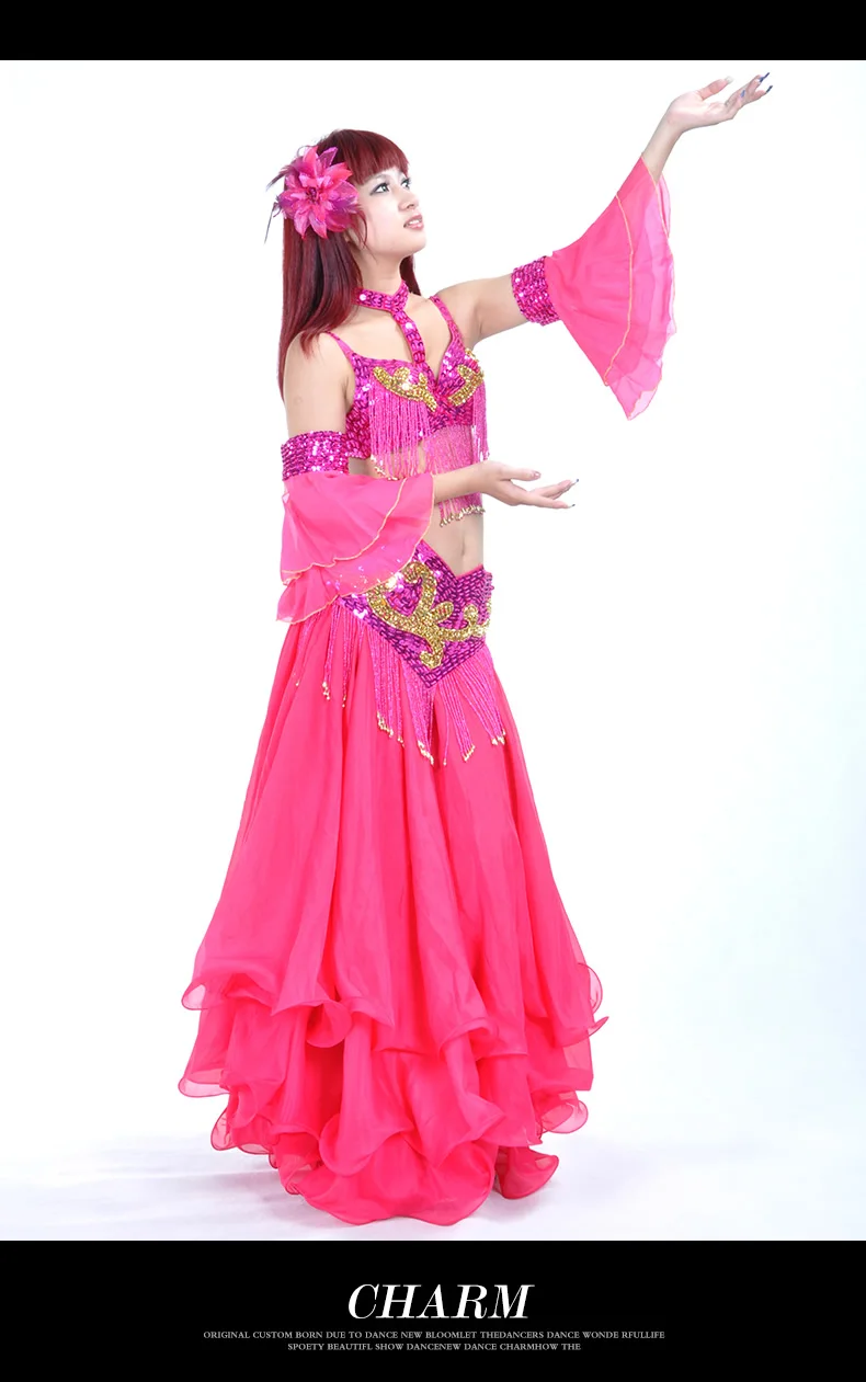 Sequin Belly Dance Costumes With Tassel Bellyqueen - Buy Sequin Belly ...