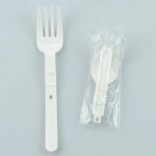 Individual Package Plastic Disposable Folding Spoon Fork Buy Folding