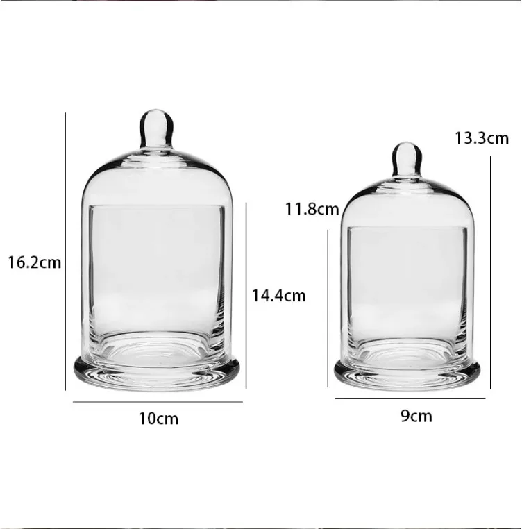 Wholesale Color Bell Jar Transparent Candle Cups Luxury Candle
