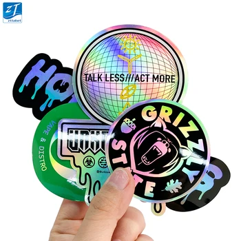 Custom Printing Hologram Logo Label Sticker Paper Die Cut Holographic ...