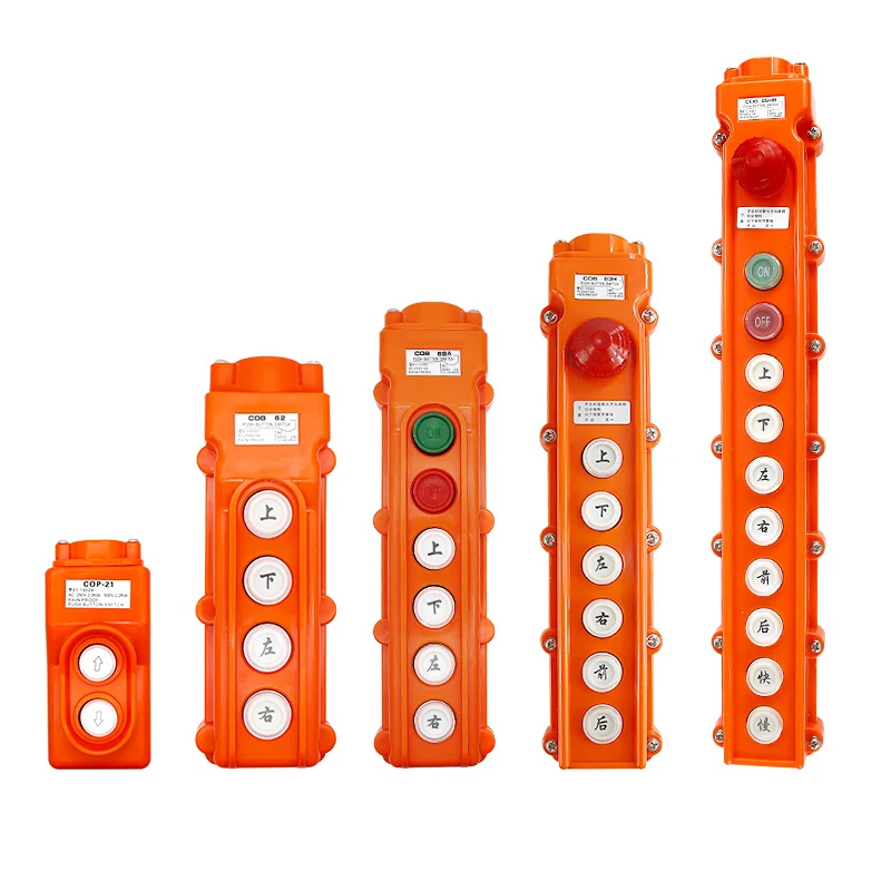 COB-61 Kransteuerschalter – Regensicher, Selbstrückstellend, Ergonomisch – Für Industriekräne & Hebeanlagen