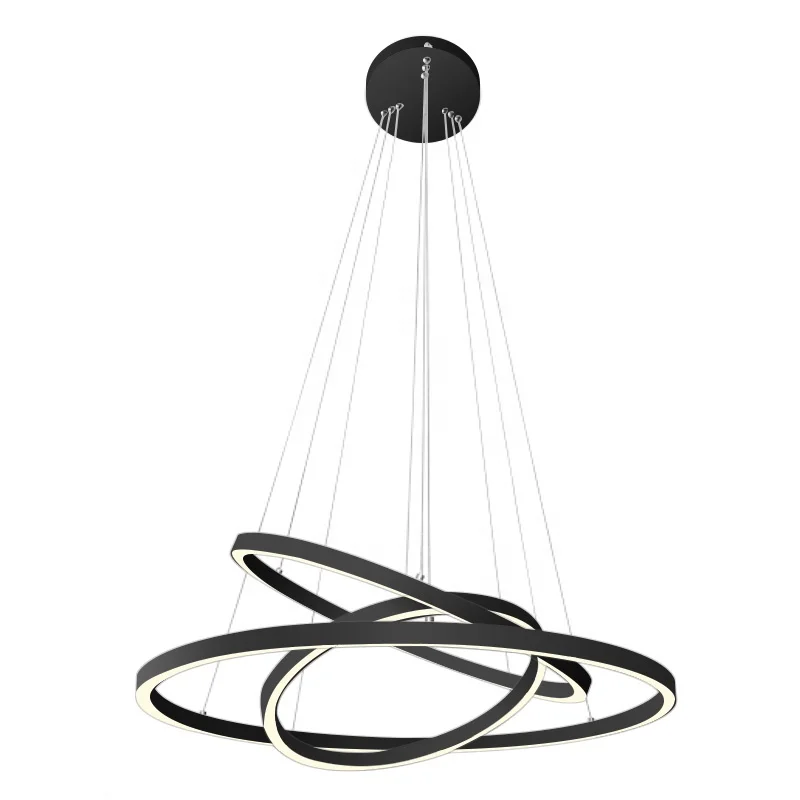 ECOJAS WD-SMCR456080 /92W Professional custom modern fashion decoration combined ring pendant ceiling light