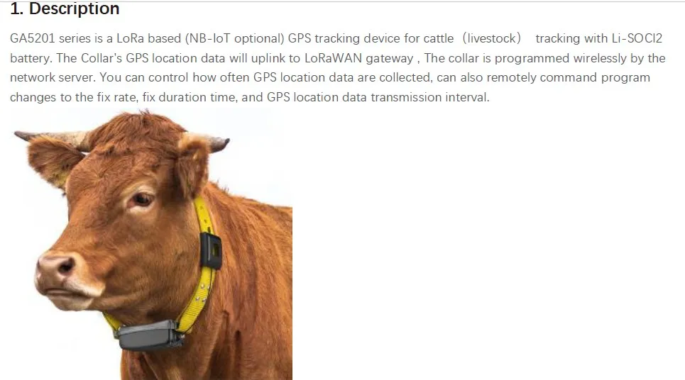 Lora Cattle Animal GPS Collar Tracker