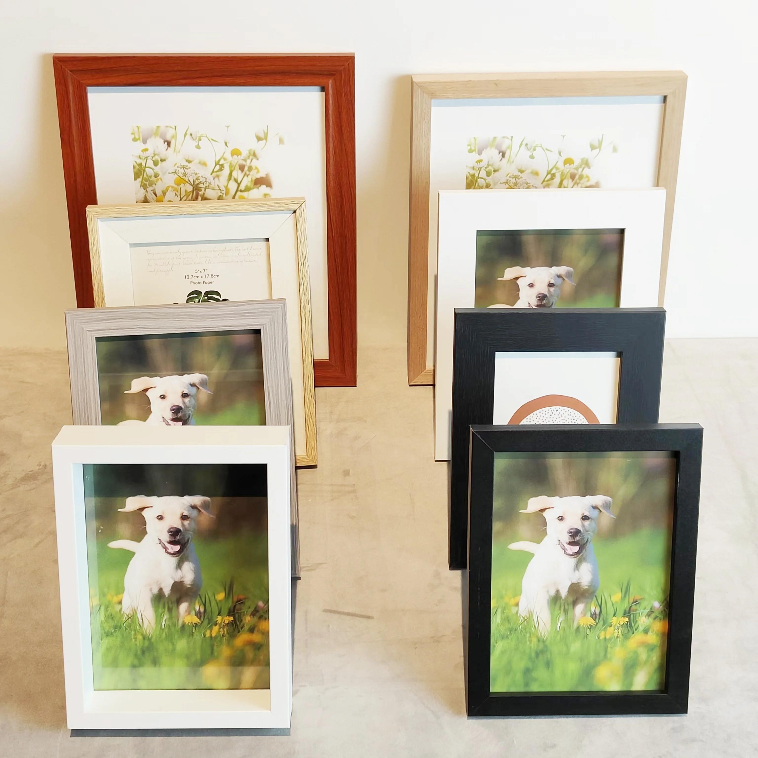 5*10" Mdf+wood Paper Picture Frame Wood Photo Frame Painting Art Frame ...
