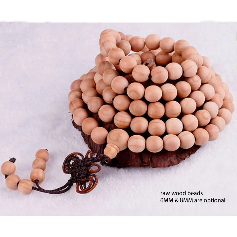 Zen Dear Unisex Natural Wenge Wood Mala Prayer Beads Necklace Bracelet