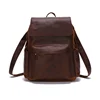 New Men's/ Women's Shoulder Pack Retro Crazy Horse Leather Backpack Computer/laptop Head Layer Cowhide School College Bookbag