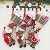 Christmas Tree Decorations Plaid Fabric Christmas Stockings Fabric Gift Stockings for kids