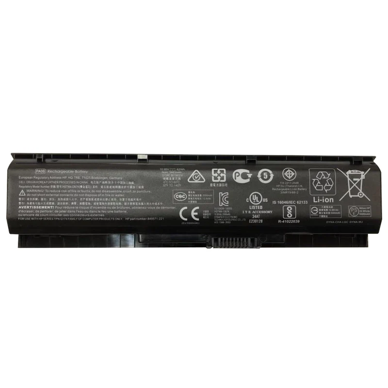 Terbaik 10.95v 62wh Baterai Laptop Asli Baru Untuk Hp Pa06 Omen 17w000