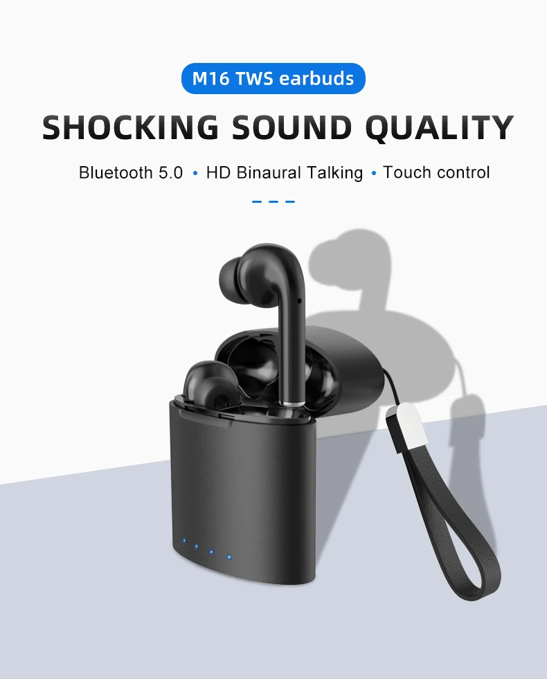 Touch control noise cancelling good bass wireless bluetooth headset with mic