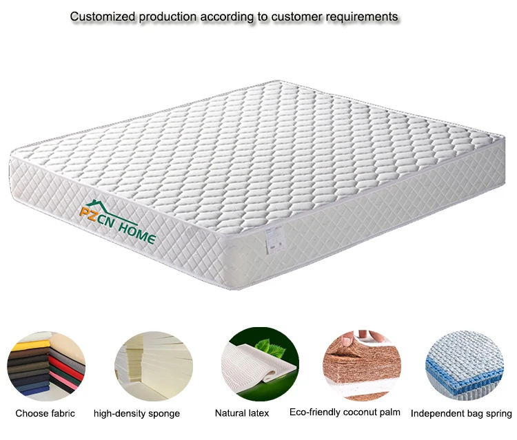 Factory direct sale natural latex mattress, boxed, support and decompression, breathable soft fabric, medium firm touch, milky w