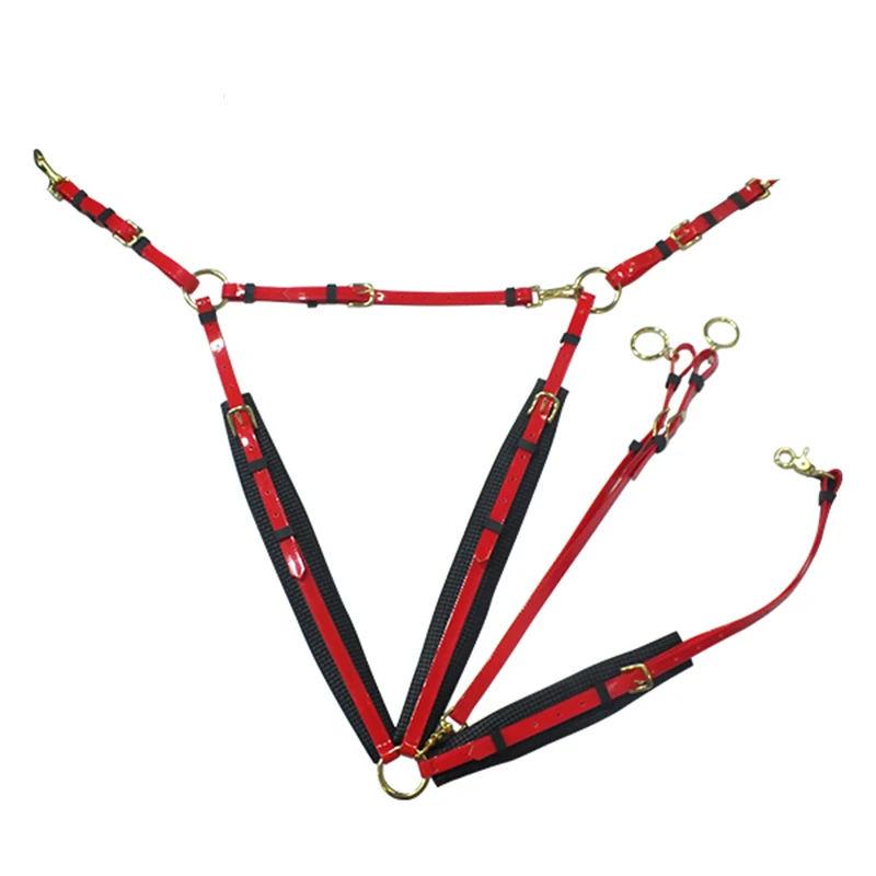 Stainless Steel Fittings 3 Point Horse Leather Martingale Breastplate