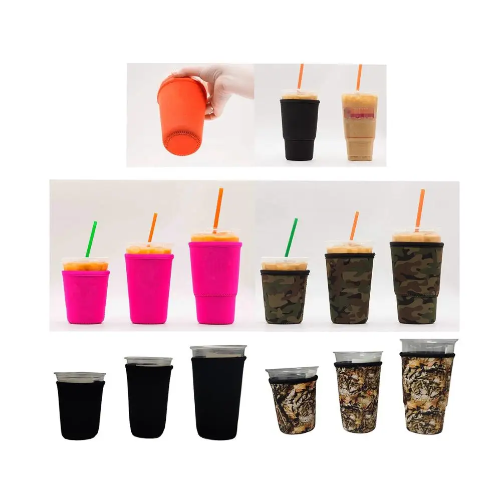Amazon Neoprene Iced Coffee Sleeves Cup Insulator Sleeve For Cold