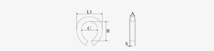 100Pcs 1/8" M3 U. S. Type Extra Heavy Duty Wire Rope Thimbles 