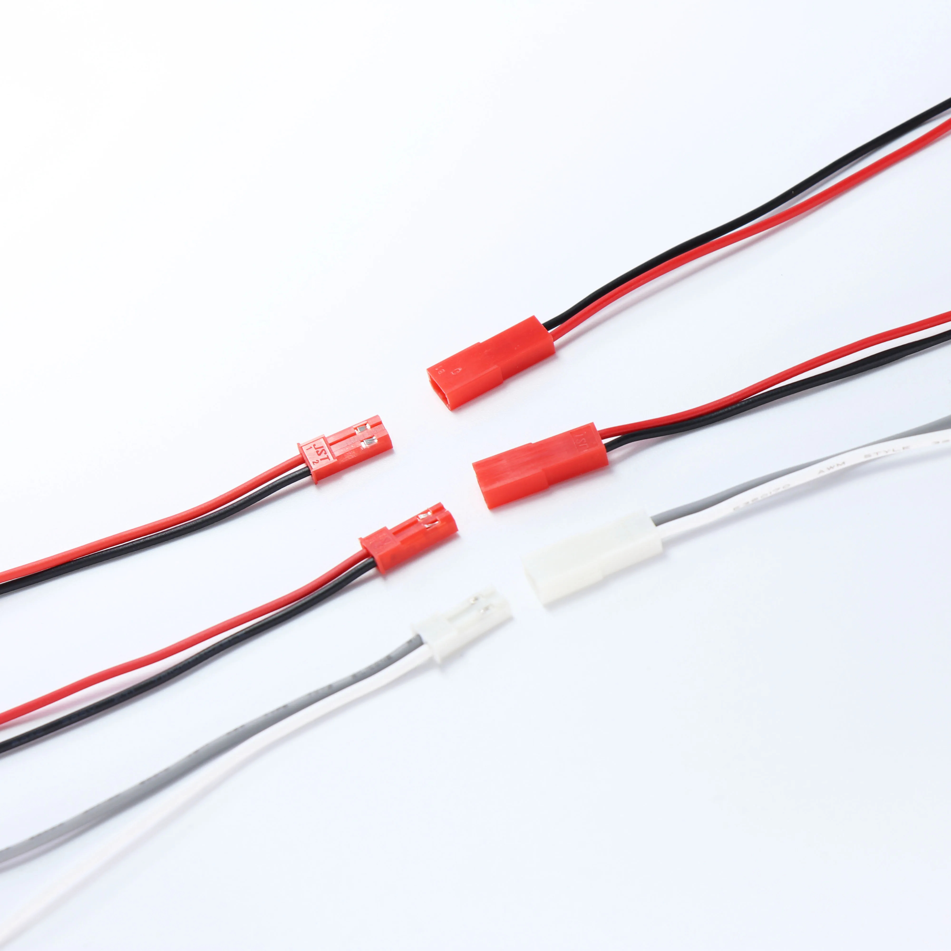 Jst 2pin Male And Female 3239 1007 26awg 24awg 22awg Silicone Cable