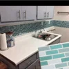 Kitchen bathroom border design soft easy DIY peel and stick mosaic tile