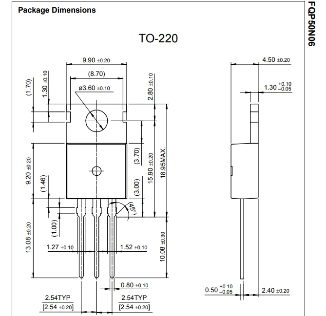 Transistor 50n06 Mosfet Fqp50n06 Mosfet Transistor To220 Fqp50n06 N