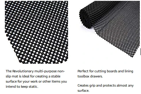 New Multipurpose Non-Slip Mat, Grid Pattern PVC Non-Adhesive Grip