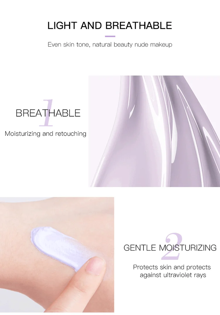 Domani Beauty 2020 Base Organic Moisture 3 Colors Brighten Sunscreen Oil Control Waterproof Makeup Wholesale Liquid Face Primer