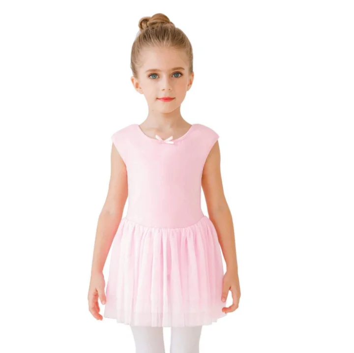 Girls Gymnastics Leotard Dress Ballet Leotard Dance Tutu Skirt Dancewear Costume