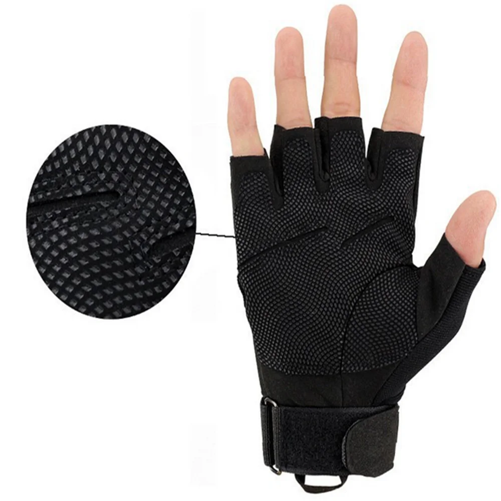 战术作战防滑无指手套军队半指手套户外狩猎射击手套