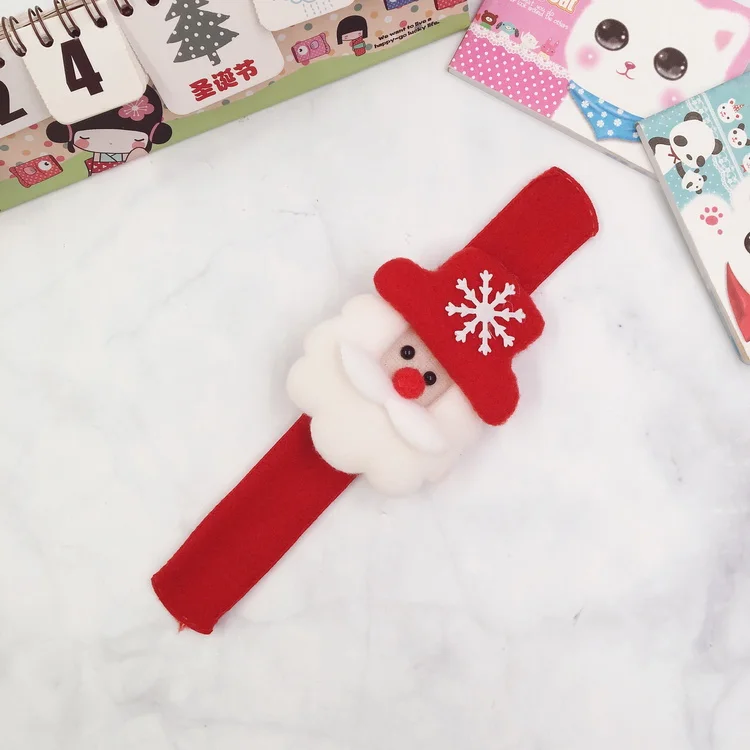 Christmas Slap Bracelets Glow in Dark Blank Kids Lint Band Wide Led Slap Bracelet