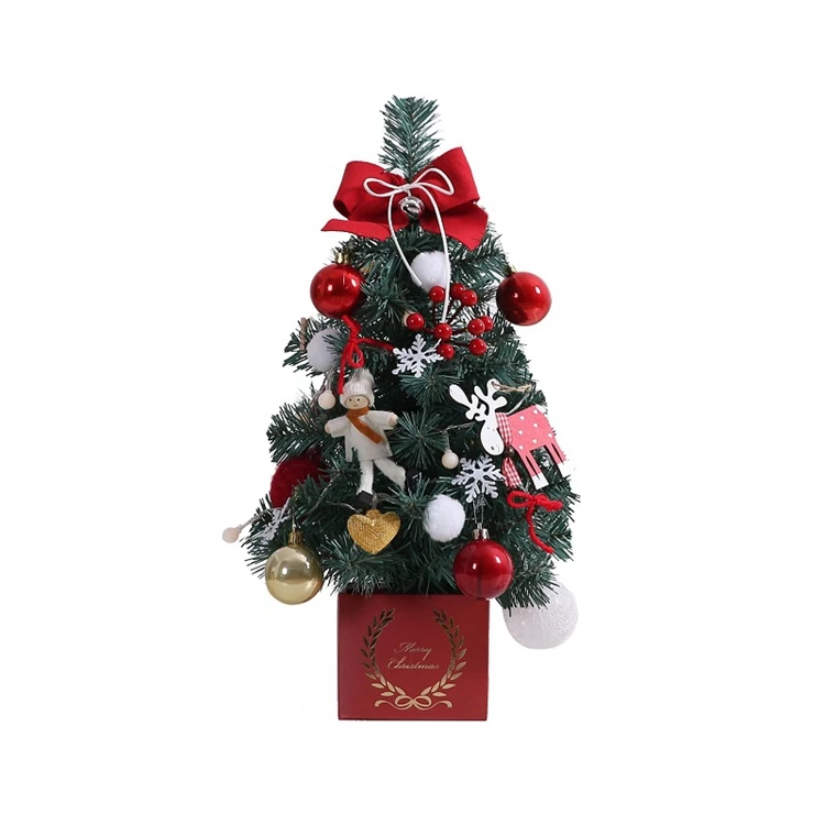 Proper price top quality christmas tree desktop with lights package family mini christmas tree 2020