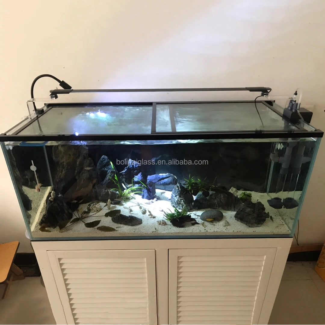 Custom 1.5l Volume Ultra Clear Glass Material Aquarium Fish Tank With