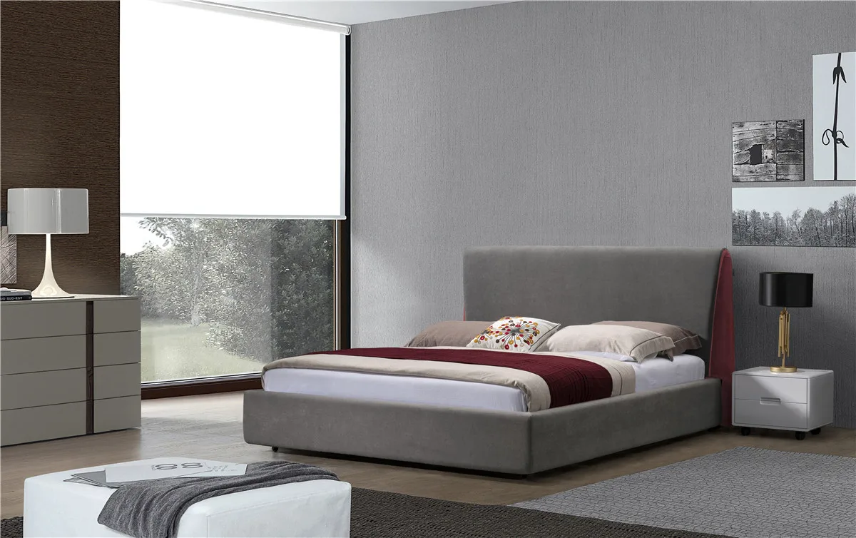 New model custom elastic solid wood furniture queen size bed