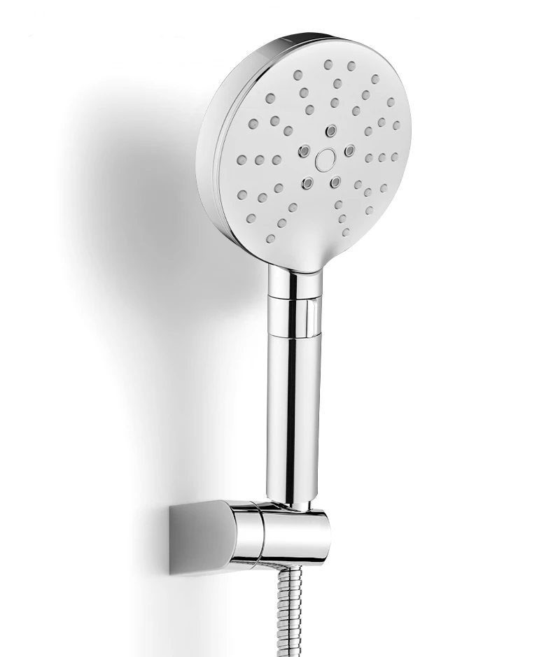 Adjustable handhold shower Nozzle Rainfall Spray shower head Round panel water-saving shower head